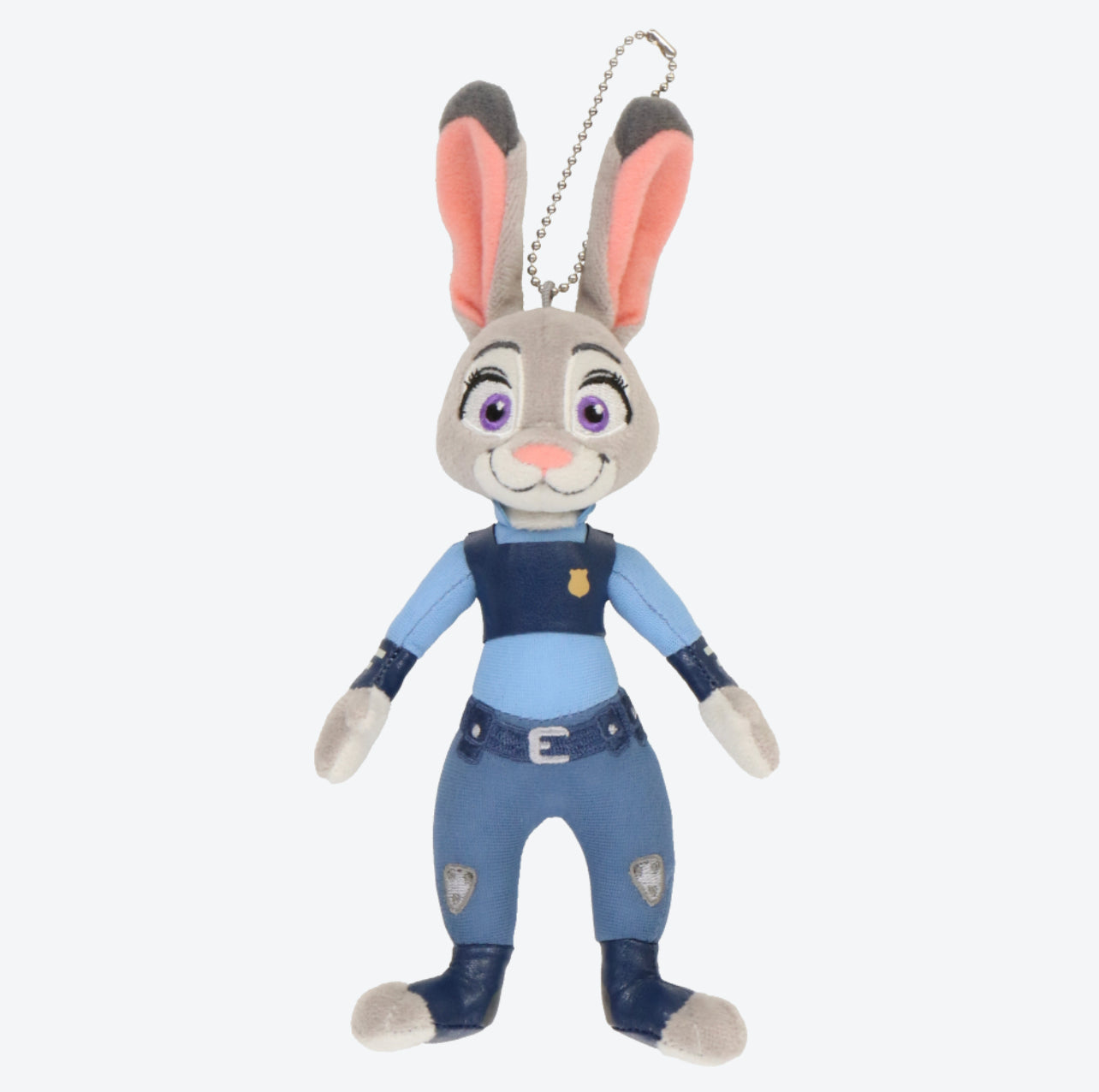 Tokyo Disney Zootopia Judy Hoppes Metal Keychain - Cute Bunny Police Officer Badge Keyring for Backpacks, Purses & Gifts - Official Disney Merchandise