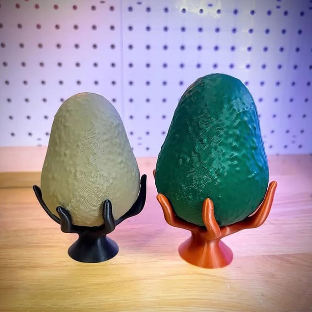 3D Printed Bad Avocado Middle Finger Statue - Funny FCK-You-Cado Desk Decor - Novelty Gag Gift for Home Office & Prank Scenes (#1) - Perfect for Pranksters, Office Humor & Unique Home Decor
