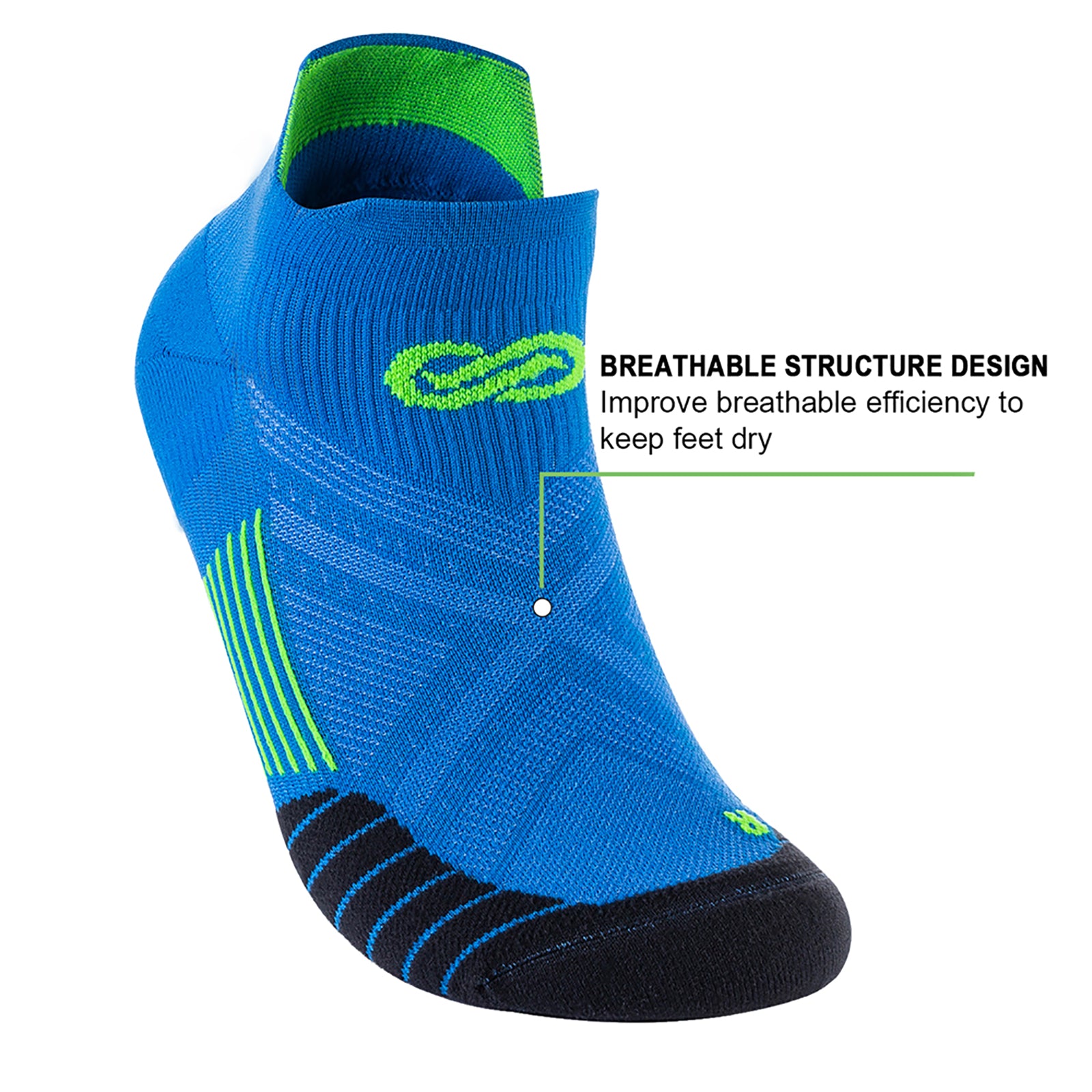 GECKOMAN x PAPLUS Ankle Compression Running Socks for Men & Women - 2 Pairs Pack - Moisture Wicking & Breathable for Marathon, Hiking, Gym Workout & Sports Performance