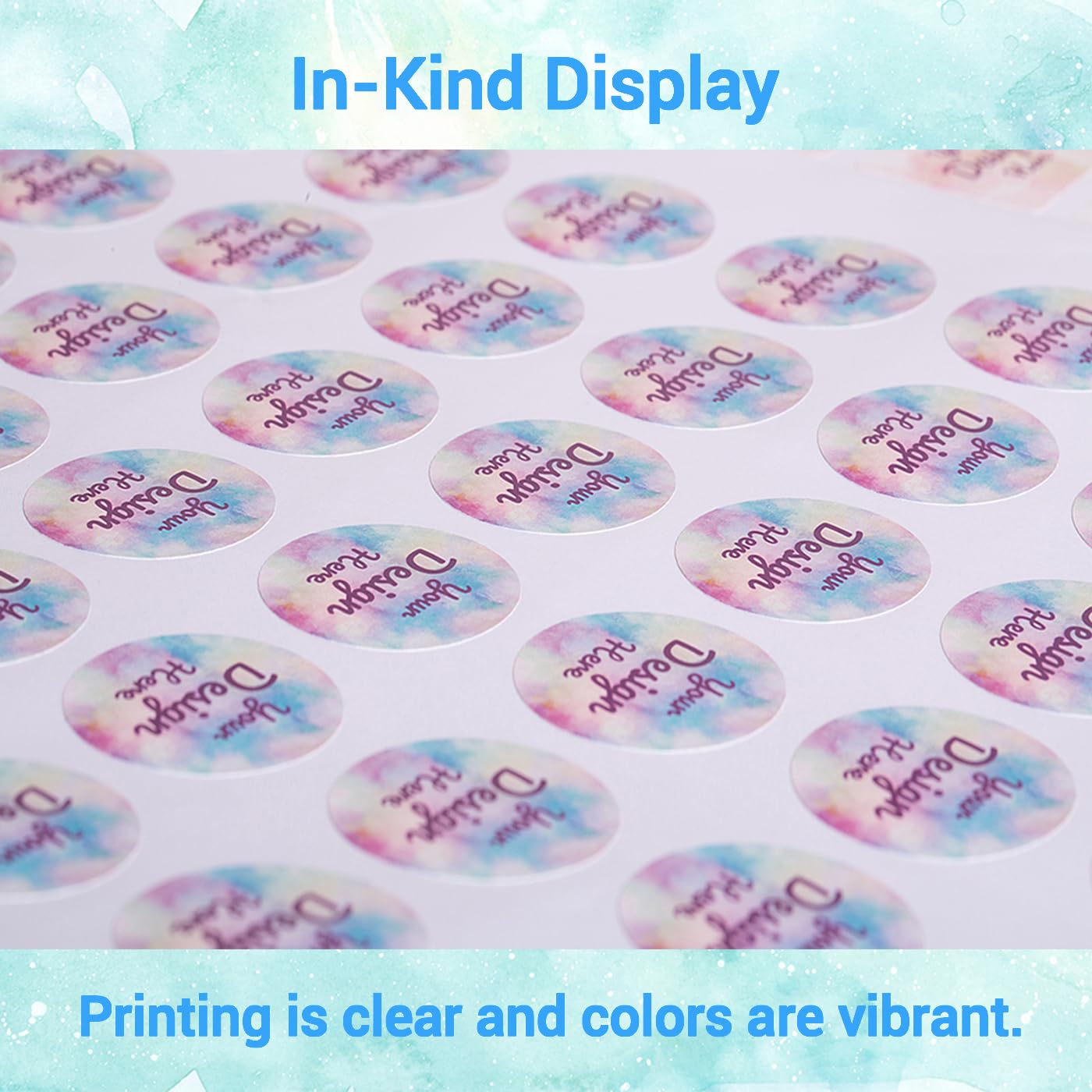 Custom Vinyl Waterproof Stickers 50-1000 Pack - Personalized Business Logo Labels, 1.5x1 Inch Fancy Frame - Perfect for Branding, Packaging, Laptop Decals & Water Bottles