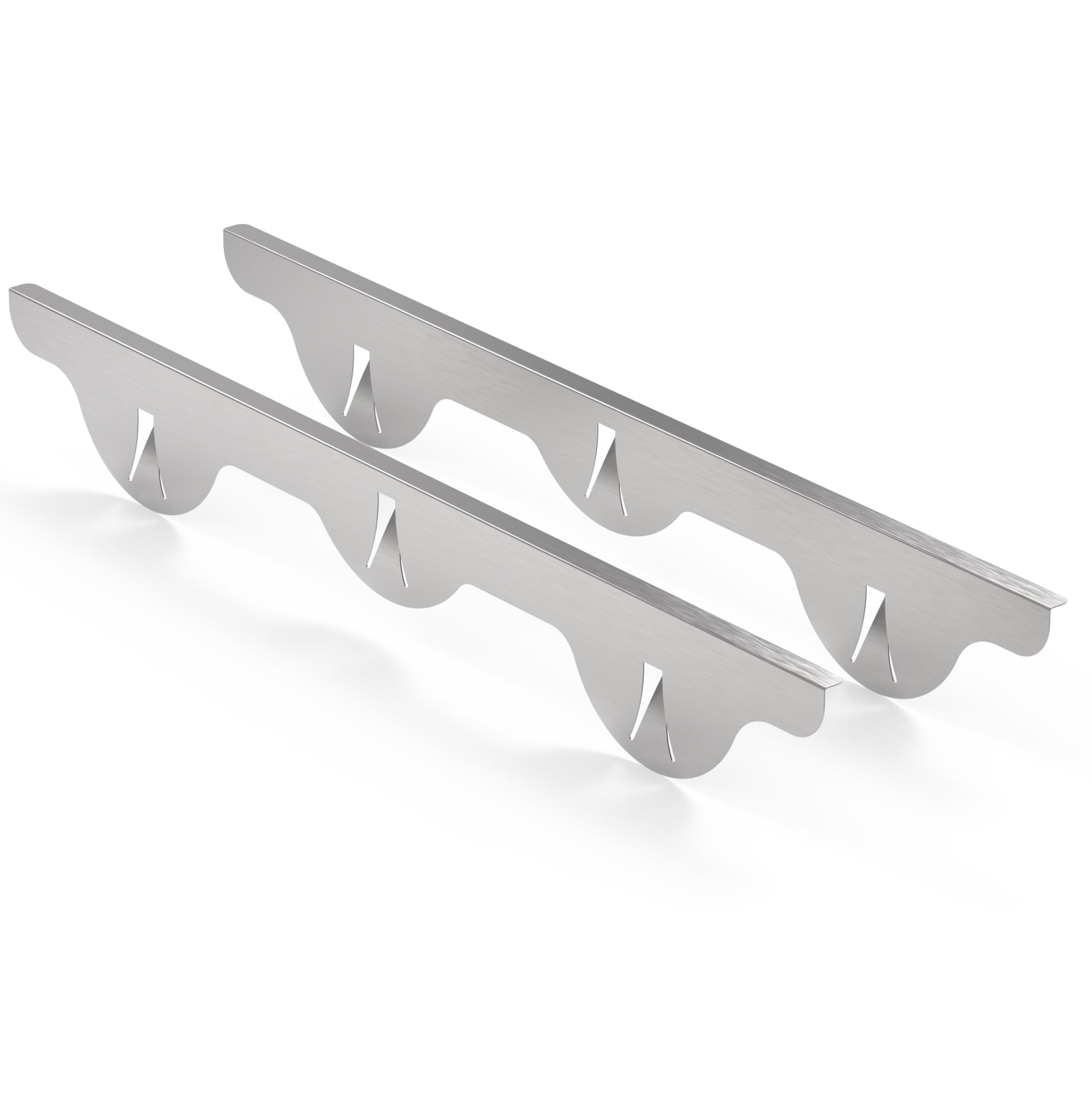 Premium 316 Stainless Steel Stove Gap Covers (2 Pack) - Heat Resistant Oven Gap Filler for Sealing Spaces Between Stovetop and Countertop - 23.4 Inch Silver Kitchen Safety Accessories for Gas & Electric Ranges - Perfect for Home Cooking & Baking Safety