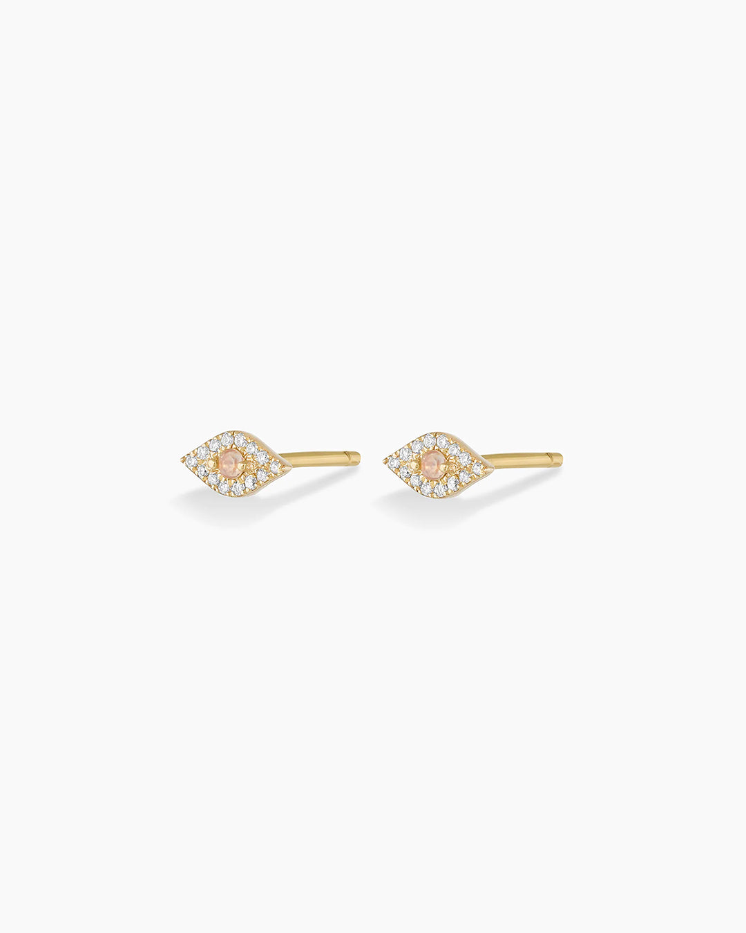 Evil Eye Stud Earrings with Diamonds - Protection Jewelry for Women, Gift for Birthday & Travel | Hypoallergenic & Stylish