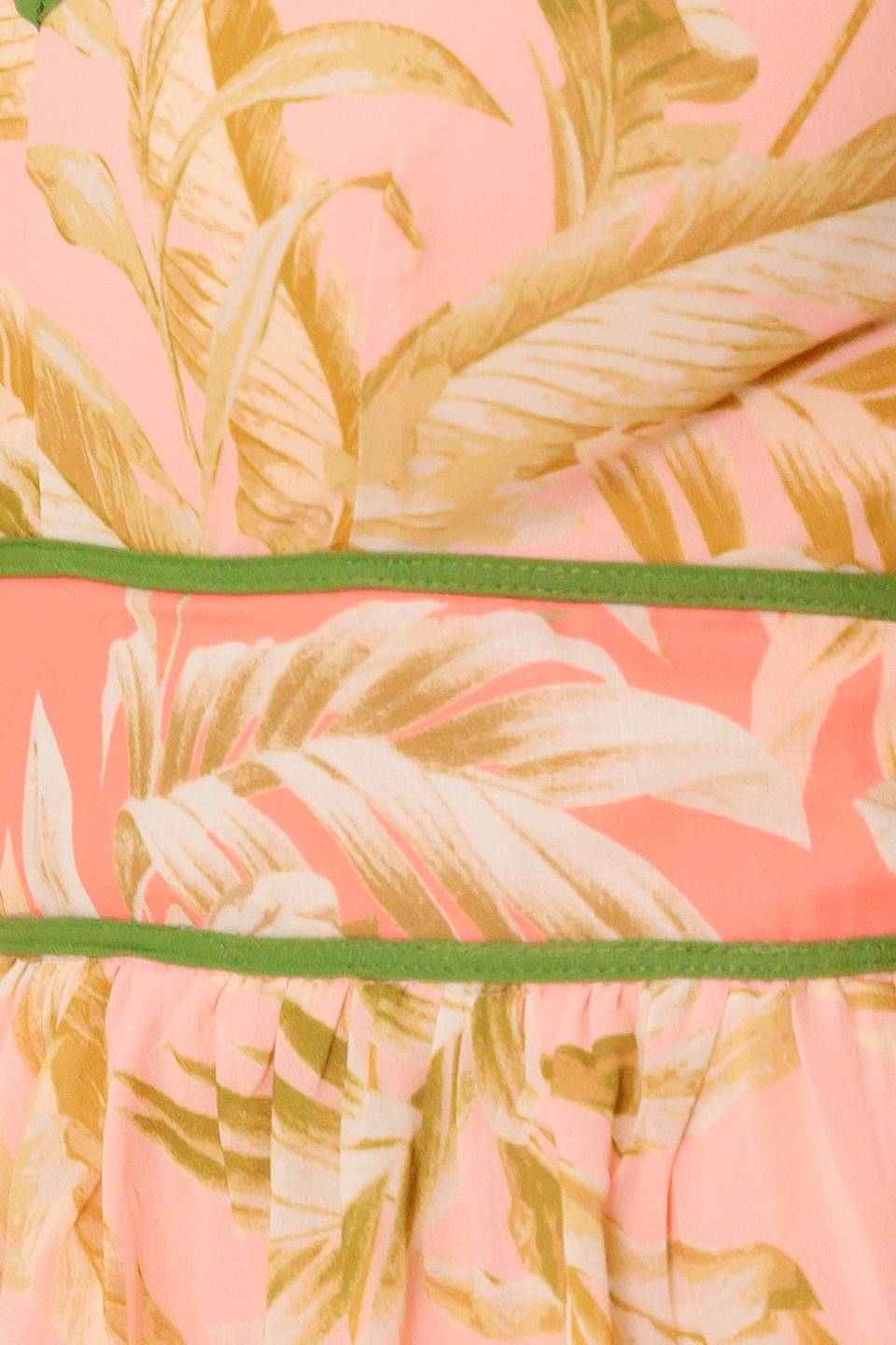 FEELS LIKE HOME TIERED MAXI DRESS in Peach & Green - Perfect for Summer Vacations, Beach Weddings & Boho Chic Outfits