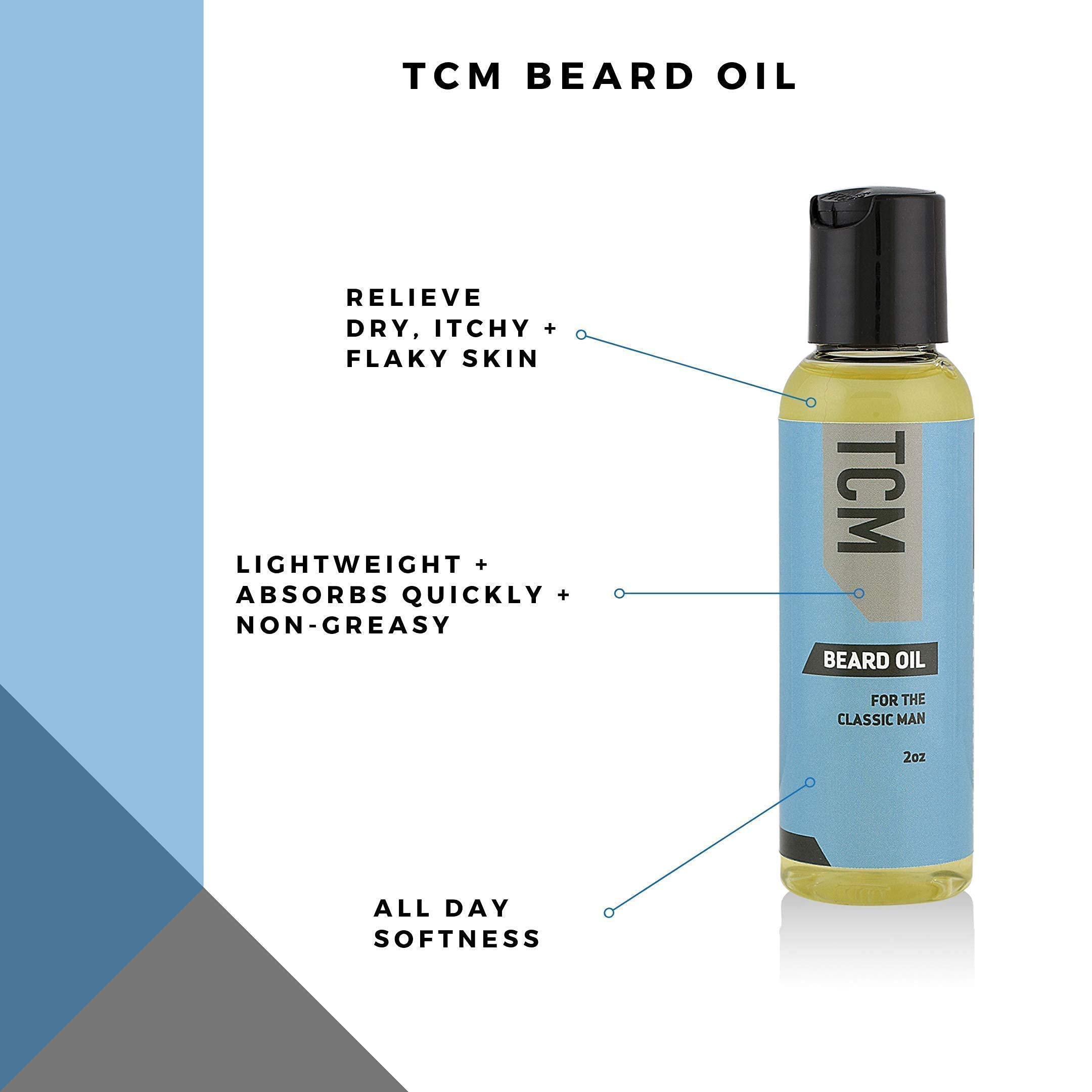 TCM 5 Minute Beard Wash & Go Bundle - 7.5oz Foam Beard Wash & 2oz Beard Oil Kit for Men | Quick Beard Care Routine for Busy Professionals & Grooming Enthusiasts