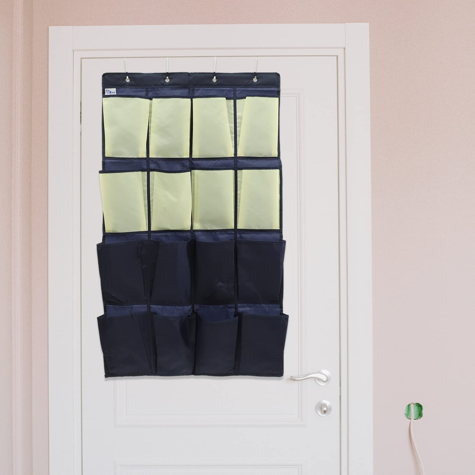 TOPBATHY Over The Door Shoe Organizer - 24 Pocket Hanging Shoe Storage Bag for Closet, Oxford Cloth Shelf & Door Organizer - Perfect for Bedroom, Entryway, and Dorm Organization