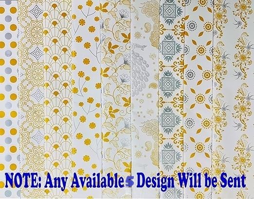 QUAKEL (QKL-05) Premium Gift Wrapping Paper Roll - 5 Sheets Mix Design with 5 Ribbons & 5 Stickers - Christmas Birthday Holiday Present Wrapping Paper for Gifts, Parties, Weddings & Special Occasions