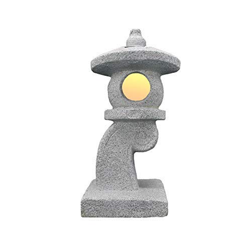 Japanese Lantern Sculpture - Retro Vintage Garden Decor, Solar Pagoda Figurine for Outdoor Patio & Zen Temple - Handcrafted Decorative Lamp for Asian-Themed Landscaping & Meditation Spaces