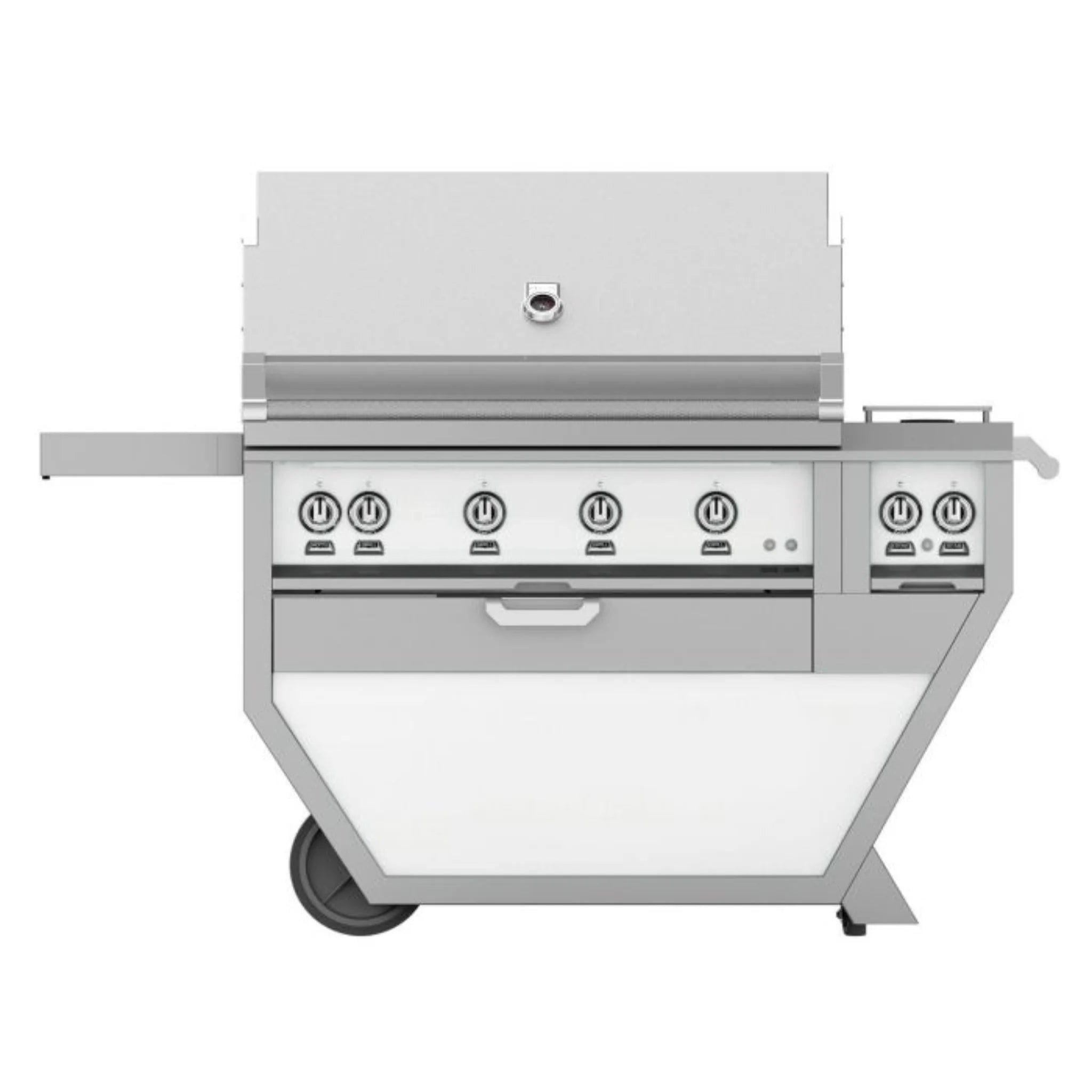 Hestan 42-Inch Deluxe Freestanding Gas Grill with Double Side Burner - Outdoor BBQ Grill for Backyard, Patio & Garden Cooking
