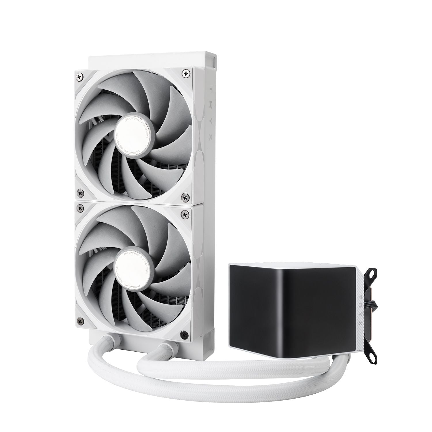 TRYXX PANORAMA 240mm AIO Liquid CPU Cooler - RGB Lighting, Black/White Options - High Performance Cooling for Gaming PCs & Workstations