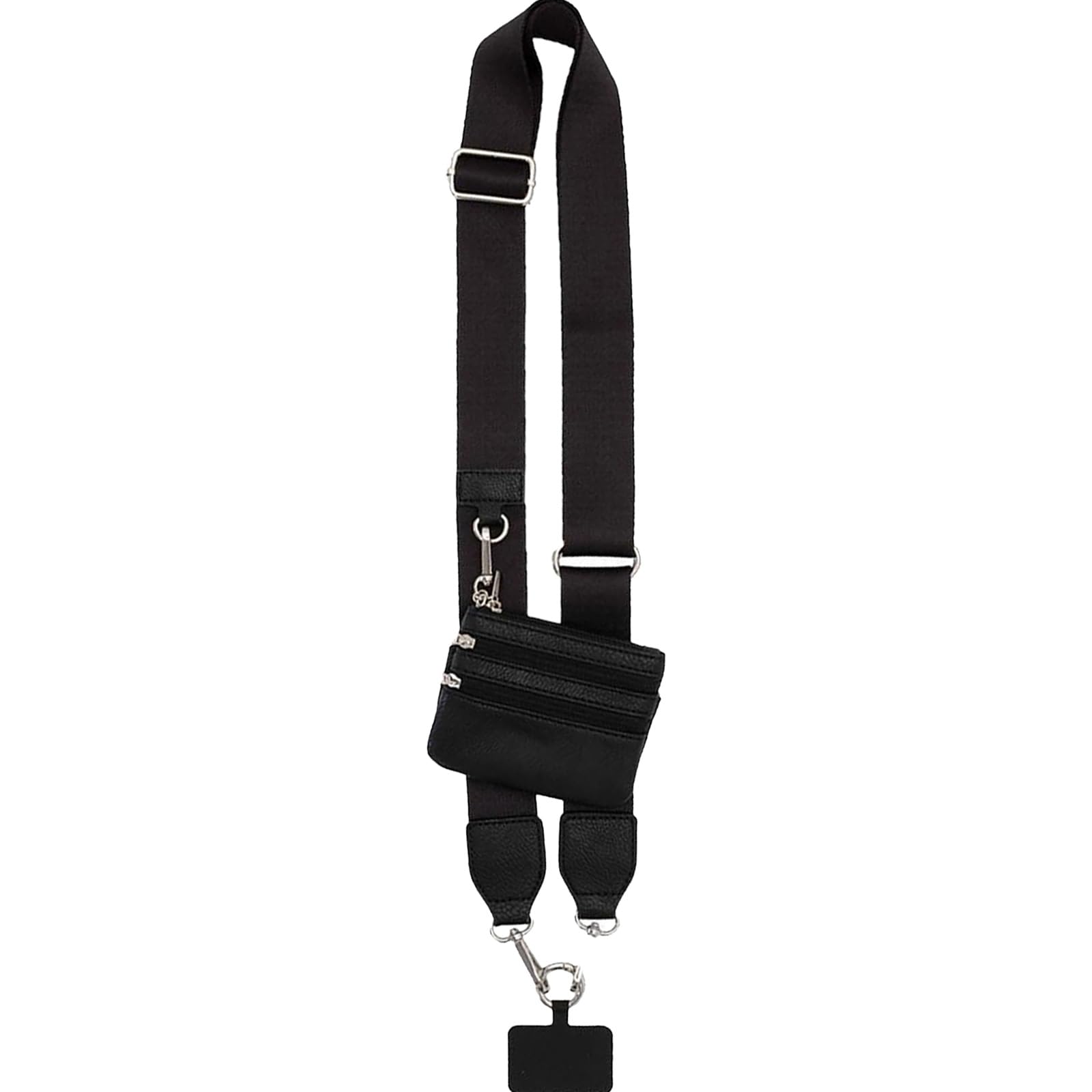 Save The Girls Phone Strap with Wallet - Zippered Pouch & Clip-On Crossbody Strap for iPhone, Samsung & Smartphones | Perfect for Travel, Shopping & Hands-Free Convenience