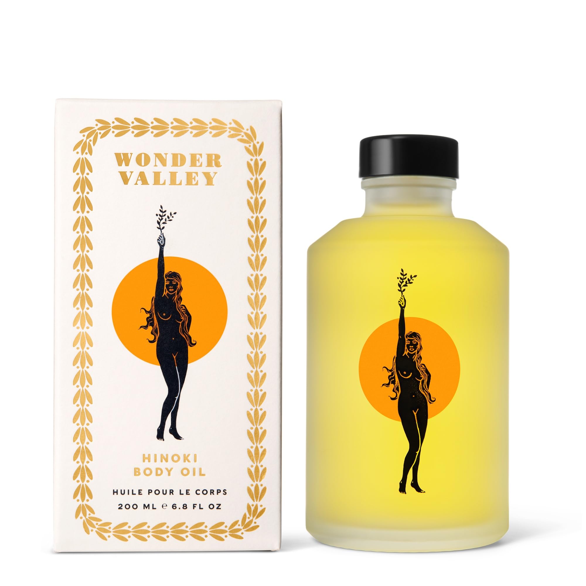 WONDER VALLEY Hinoki Body Oil - Vegan & Cruelty-Free Moisturizer for All Skin Types | Deep Hydration & Skin Repair (6.8 fl oz/200ml) | Perfect for Dry Skin Care & Aromatherapy Relaxation