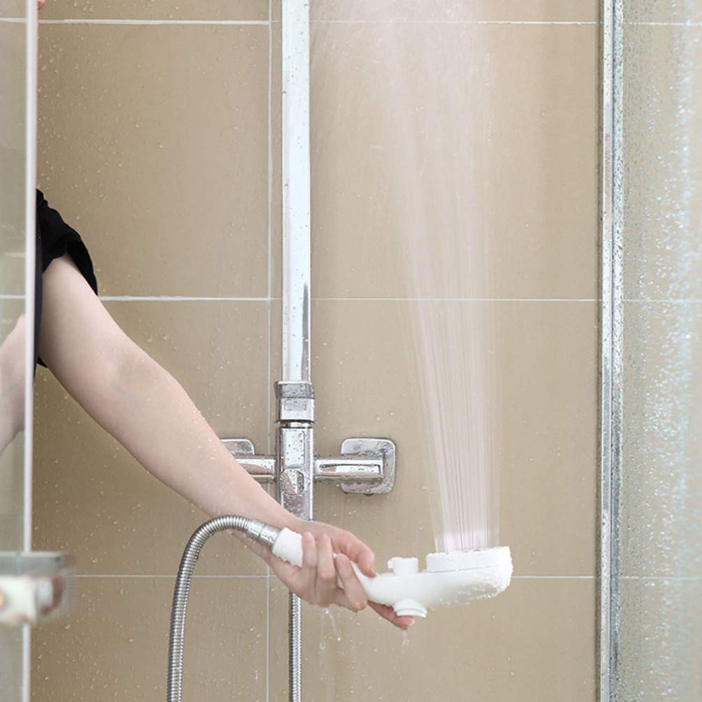 High Pressure Shower Head with Handheld Sprayer - ABS Electric Shower Head for Low Water Pressure, White - Perfect for Bathroom, Bathtub, and Spa-Like Shower Experience
