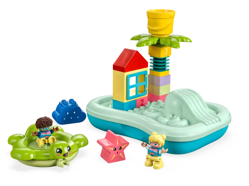LEGO DUPLO Water Park Building Blocks Set - 10989 Pieces for Kids Ages 2-5 | Creative Play, Early Learning & Water Fun | Perfect for Bath Time, Pool Play & Indoor Activities