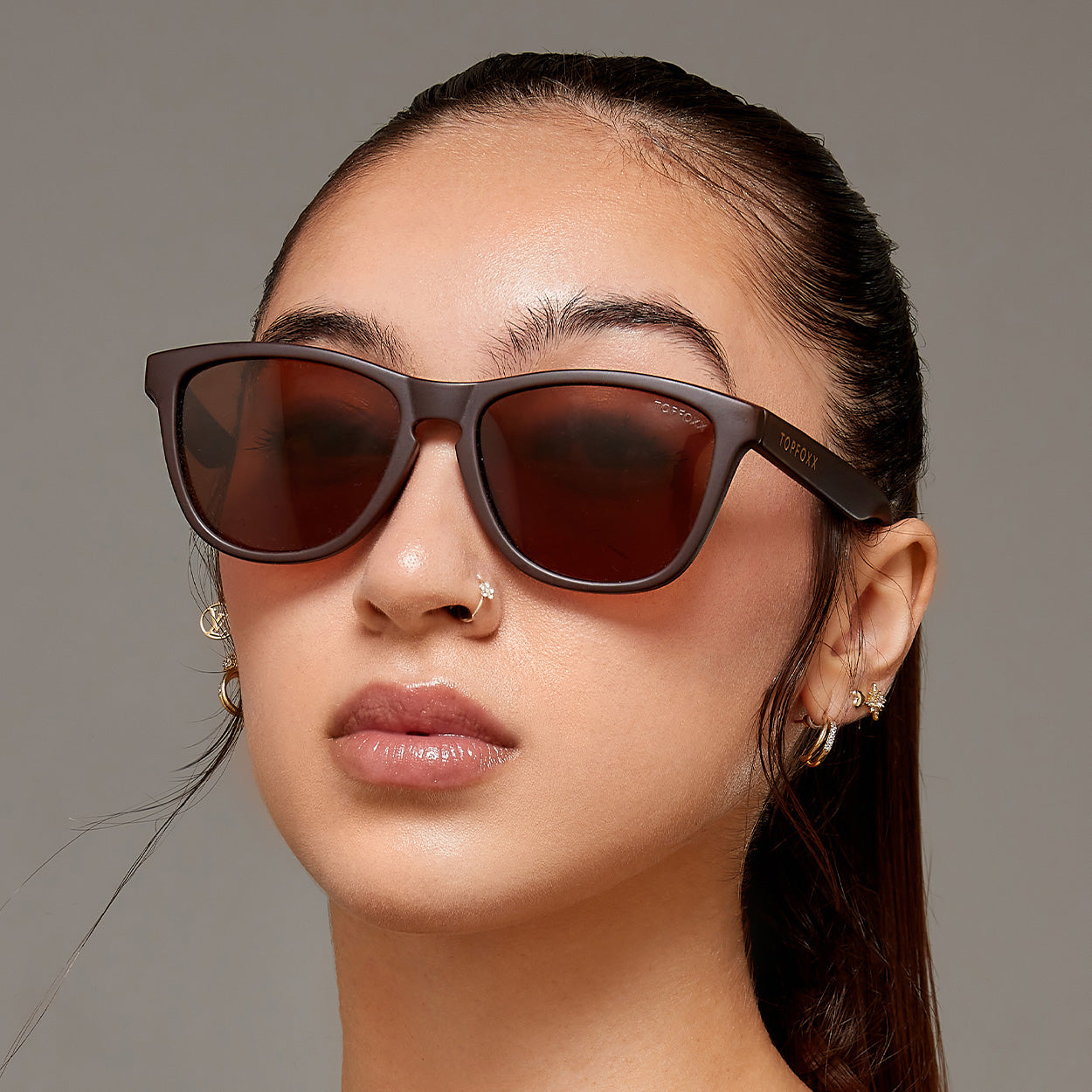 Rise Up Brown Prescription Glasses - Stylish & Comfortable Eyewear for Reading, Work, and Daily Use