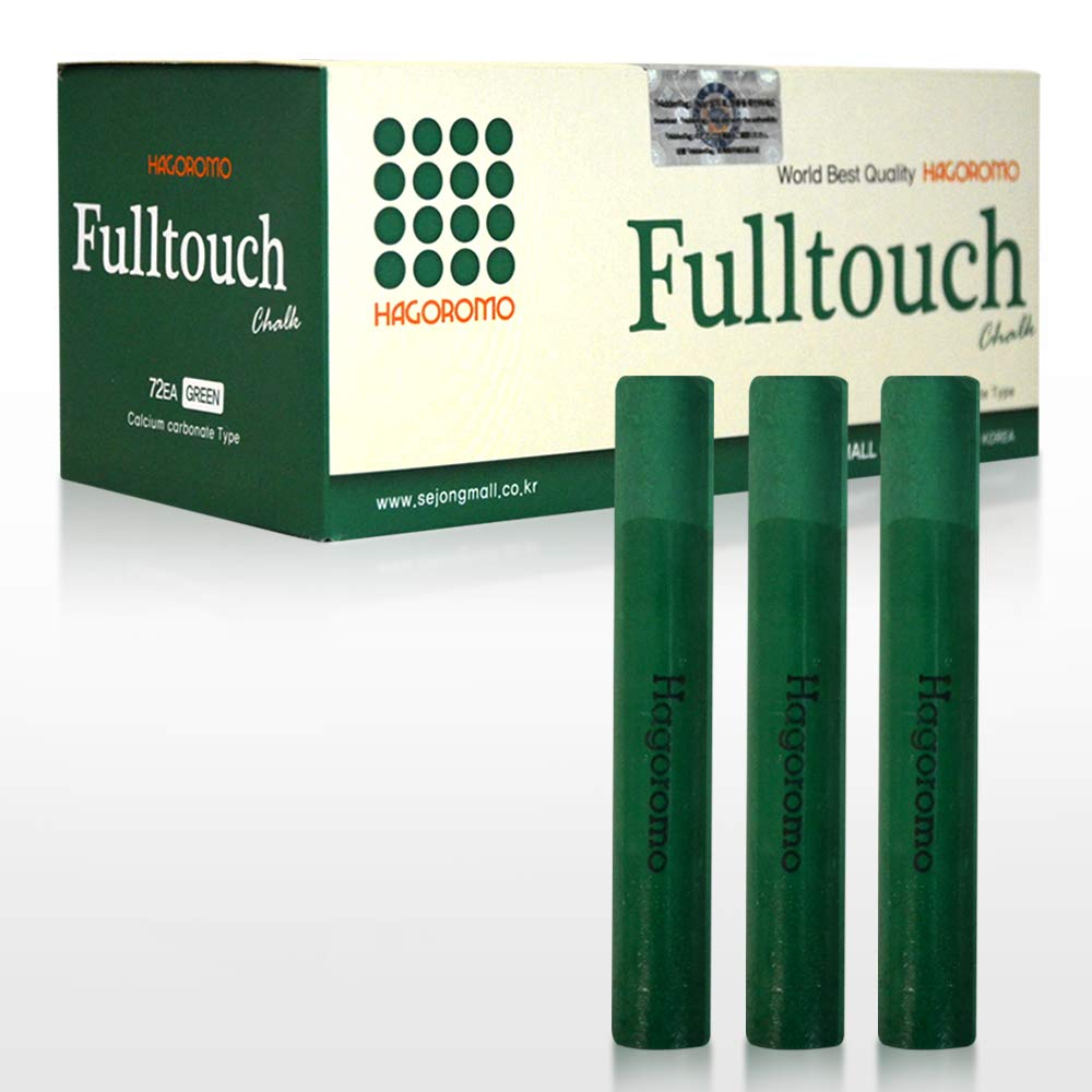 Hagoromo Fulltouch Color Chalk - 72 Pieces Green Chalk Set for Teachers, Artists & Students | Perfect for Classroom, Blackboard Drawing & Creative Projects