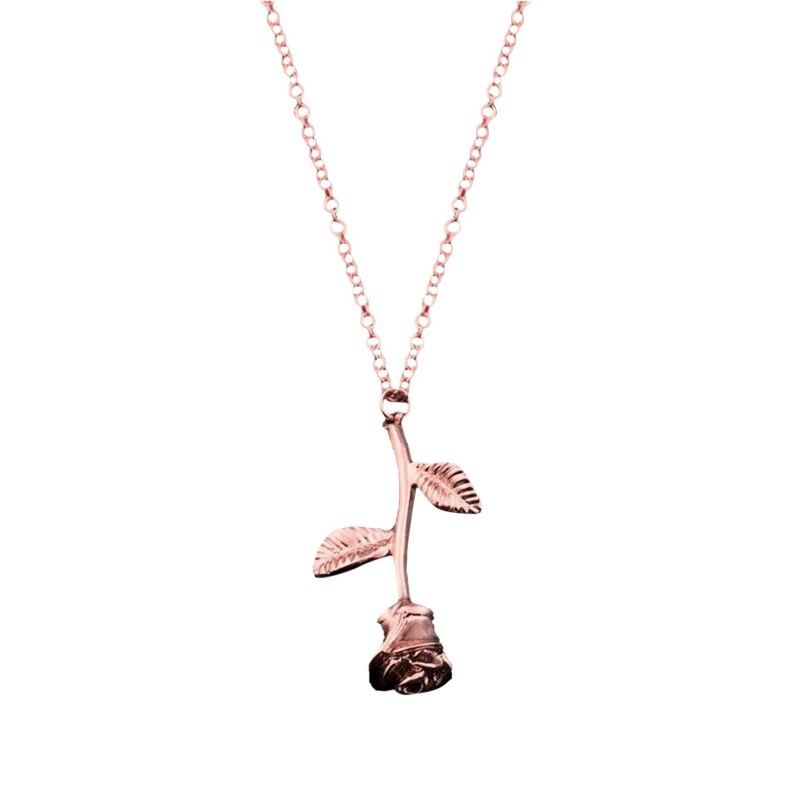 Kiosan Elegant Rose Gold Filled Flower Pendant Necklace for Women - Classic Fashion Jewelry Gift for Her - Perfect for Date Night, Wedding & Special Occasions