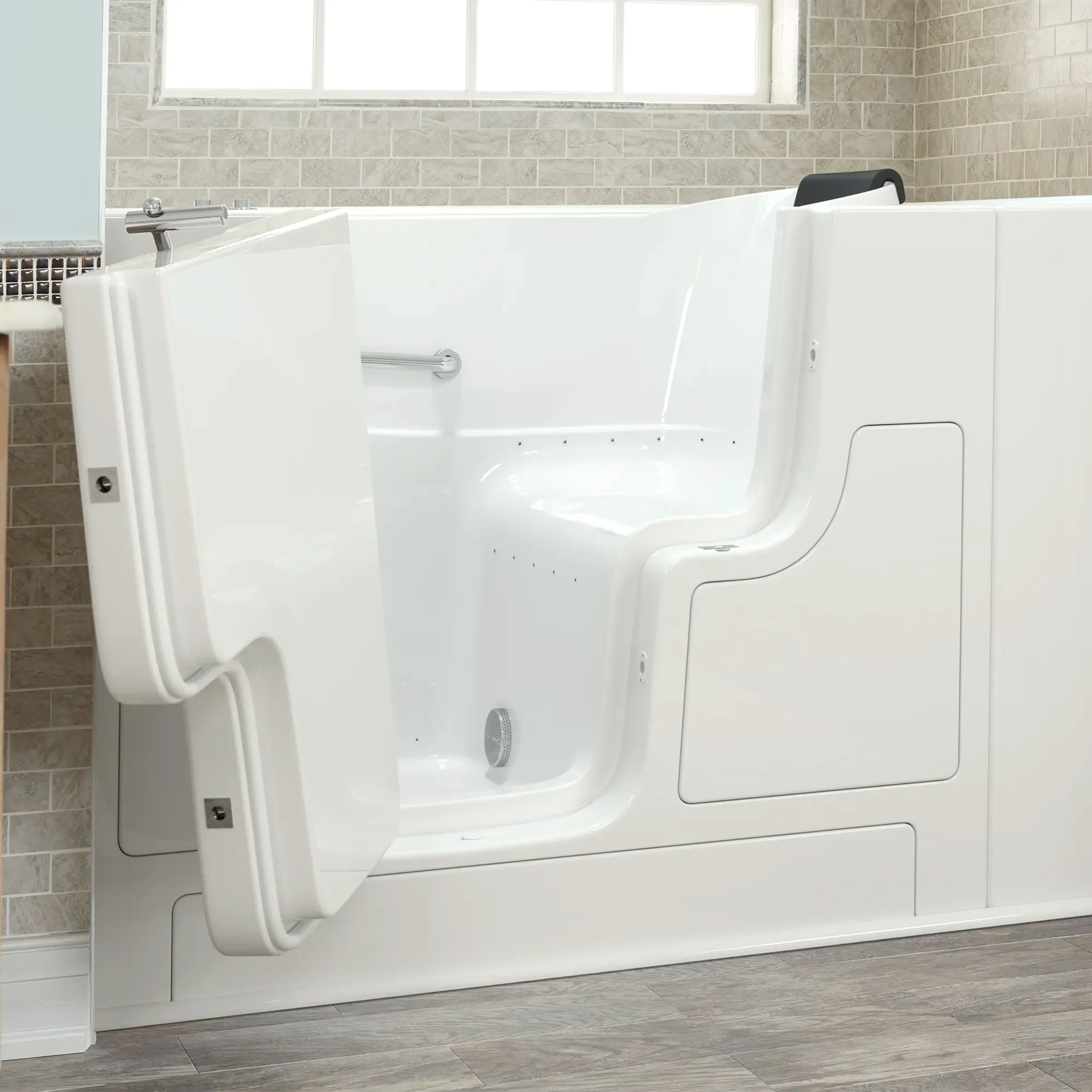 Premium 30 x 52 Inch Gelcoat Walk-In Bathtub with Air Spa System - Left Hand Drain for Elderly & Mobility Support - Relaxing Hydrotherapy for Arthritis & Joint Pain Relief