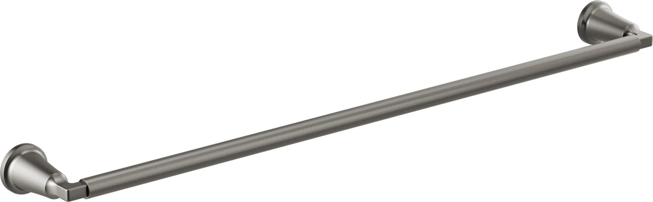 Delta 74830 Bowery 30-Inch Black Stainless Steel Towel Bar - Bathroom Towel Rack for Modern Homes, Hotels & Spas