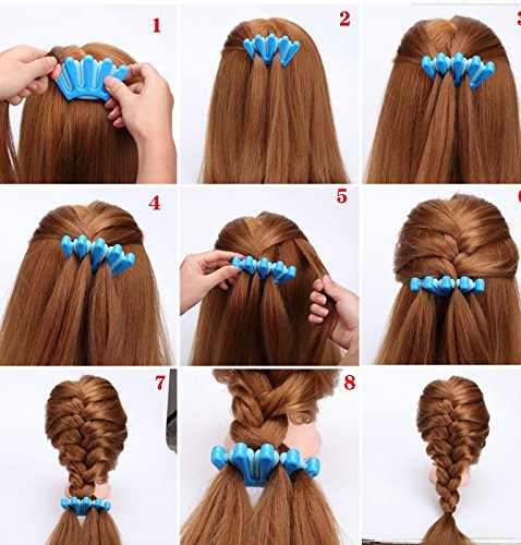 Portable Hair Roller Styling Tool - DIY Braid Maker & Hair Clip for Bridal Hairstyles (Blue) | Perfect for Wedding, Prom & Special Occasion Hair Styling
