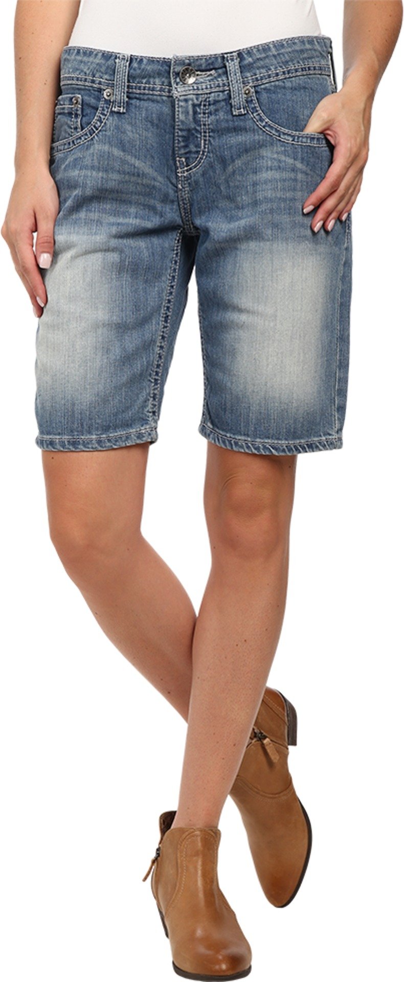 Cruel Women's Charity Denim Shorts - Indigo Blue Distressed High Waisted Shorts 3 X 10 | Perfect for Summer Outfits, Beach Vacations & Casual Streetwear