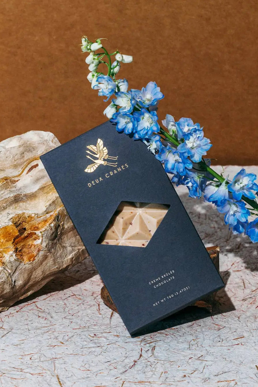 Gourmet Creme Brûlée Chocolate Bar - Rich Caramelized Sugar Flavor - Perfect for Gifts, Dessert Parties & Coffee Pairing