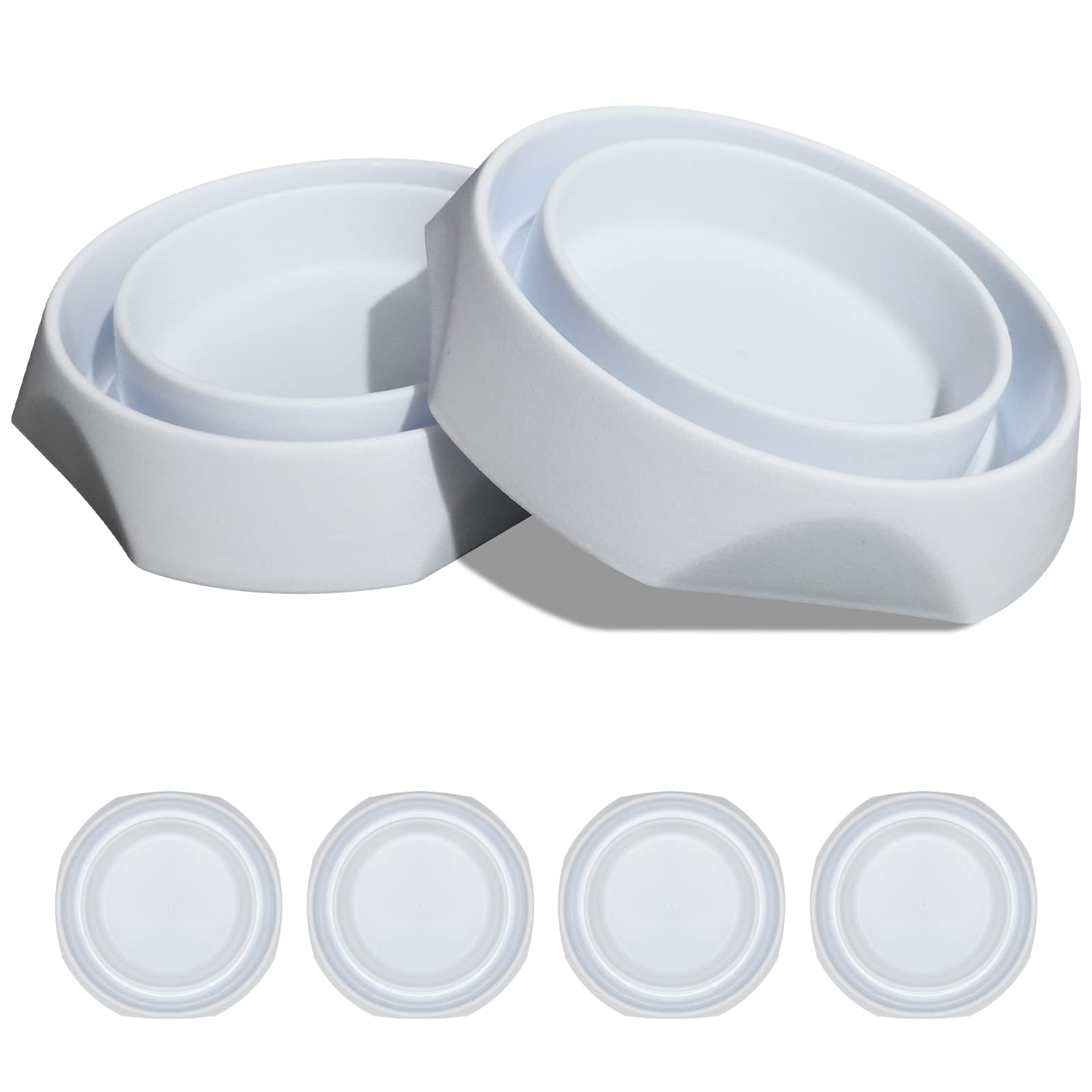 Bed Bug Interceptors with Anti-Skid Pads - Bed Bug Traps & Detectors for Bed Legs (White, 4 Pack) - Protect Your Home from Infestations | Ideal for Mattresses, Furniture & Travel Use