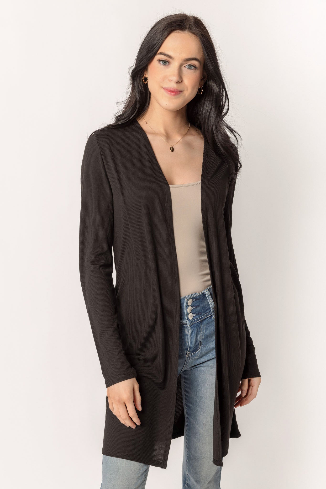 Stylish Ribbed Cardigan 2893 for Women - Cozy Knit Sweater for Fall & Winter | Perfect for Casual Outfits, Office Wear & Layering