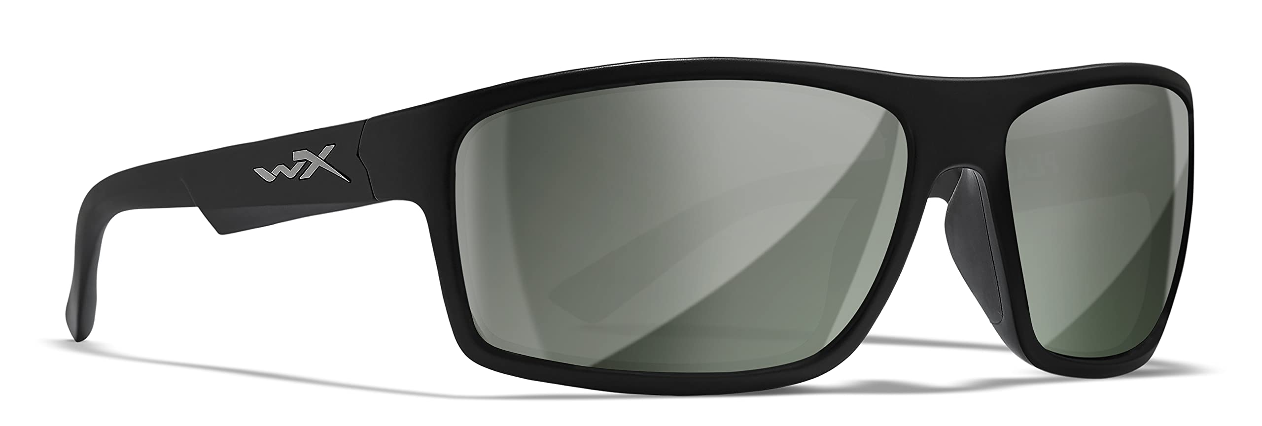 Wiley X Peak Sunglasses for Men & Women – UV Protection Safety Glasses for Shooting, Fishing, Biking & Extreme Sports – Matte Black Frames with Silver Flash Lenses – Perfect for Outdoor Adventures & Sports Activities