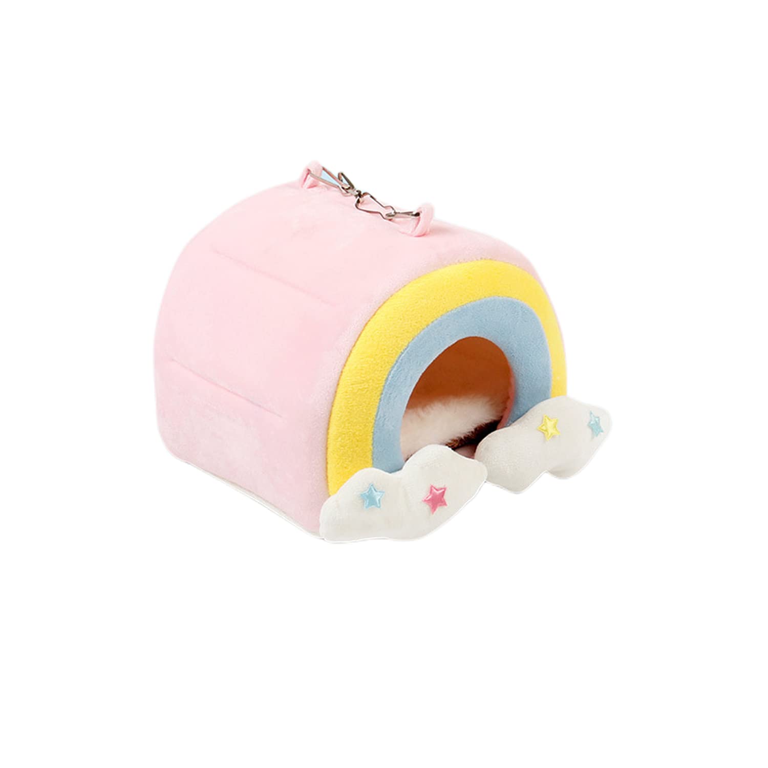 Rainbow Guinea Pig Bed - Warm & Comfortable Hangable Small Animal Bed for Hamsters, Mice, Gerbils - Perfect for Cages, Playtime & Cozy Napping