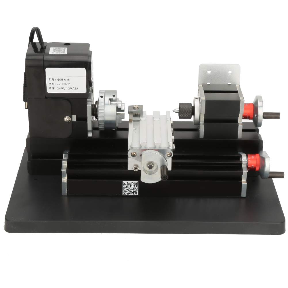 24W 20000RPM Mini Metal & Wood Lathe Machine - 100-240V for Soft Metal, Plastic, Acrylic Milling with US Plug - Perfect for DIY Crafts, Model Making & Small Workshop Projects