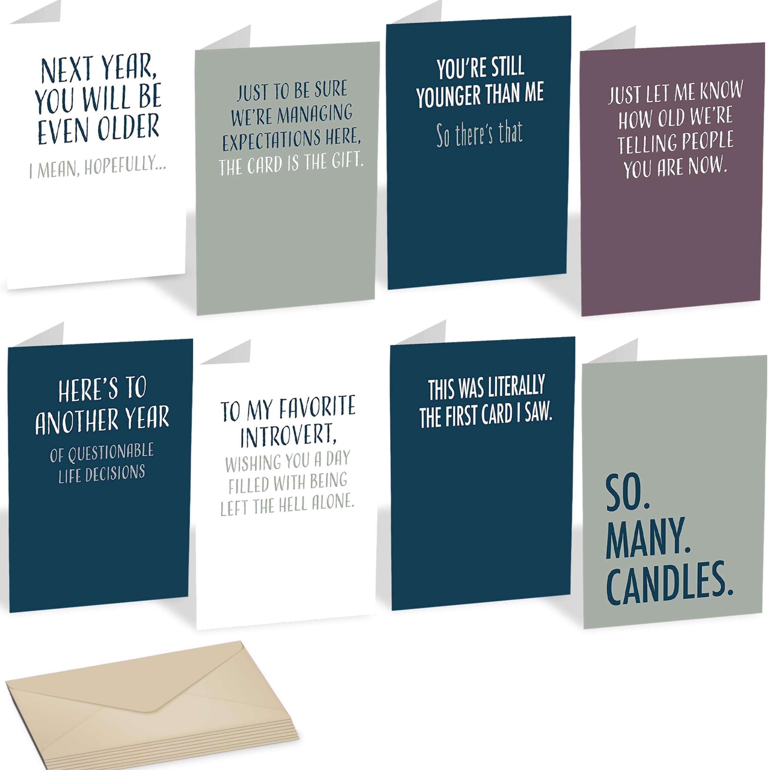 Funny Birthday Card for Men & Women - 4.25x5.5 Inch Blank Greeting Card with Envelope - Humorous Birthday Wishes - Perfect for Parties, Office Celebrations & Special Occasions