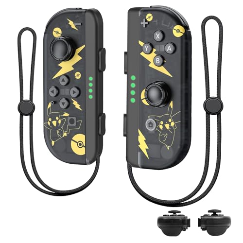 Vozofo Wireless Left/Right Switch Controllers - Replacement Joy-Con for Nintendo Switch/OLED/Lite with Motion Control, No Drift, Plug & Play - Includes Wrist Straps - Perfect for Gaming, Multiplayer & Family Entertainment