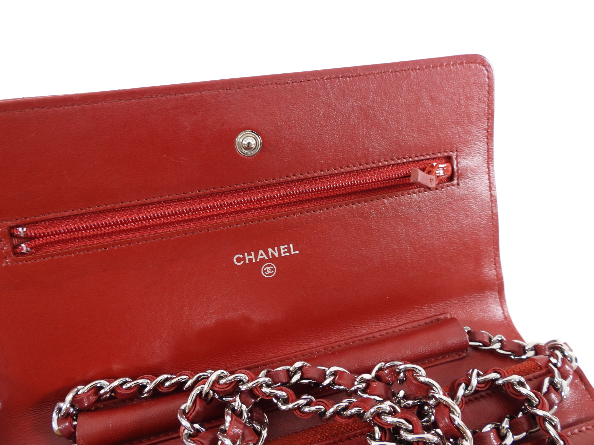 Chanel Red Leather Quilted Timeless Classic Wallet on Chain - Luxury Crossbody Bag for Women, Perfect for Parties, Date Nights & Special Occasions