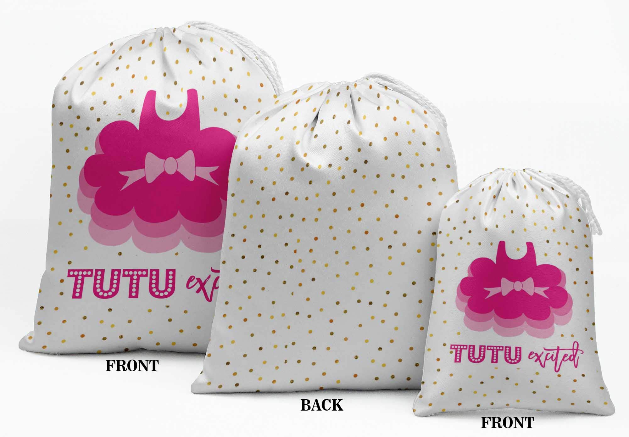 White Tutu Baby Shower Party Favor Bags - 15 Pack Premium Gift Pouches for Newborn Celebrations & Gender Reveal Parties