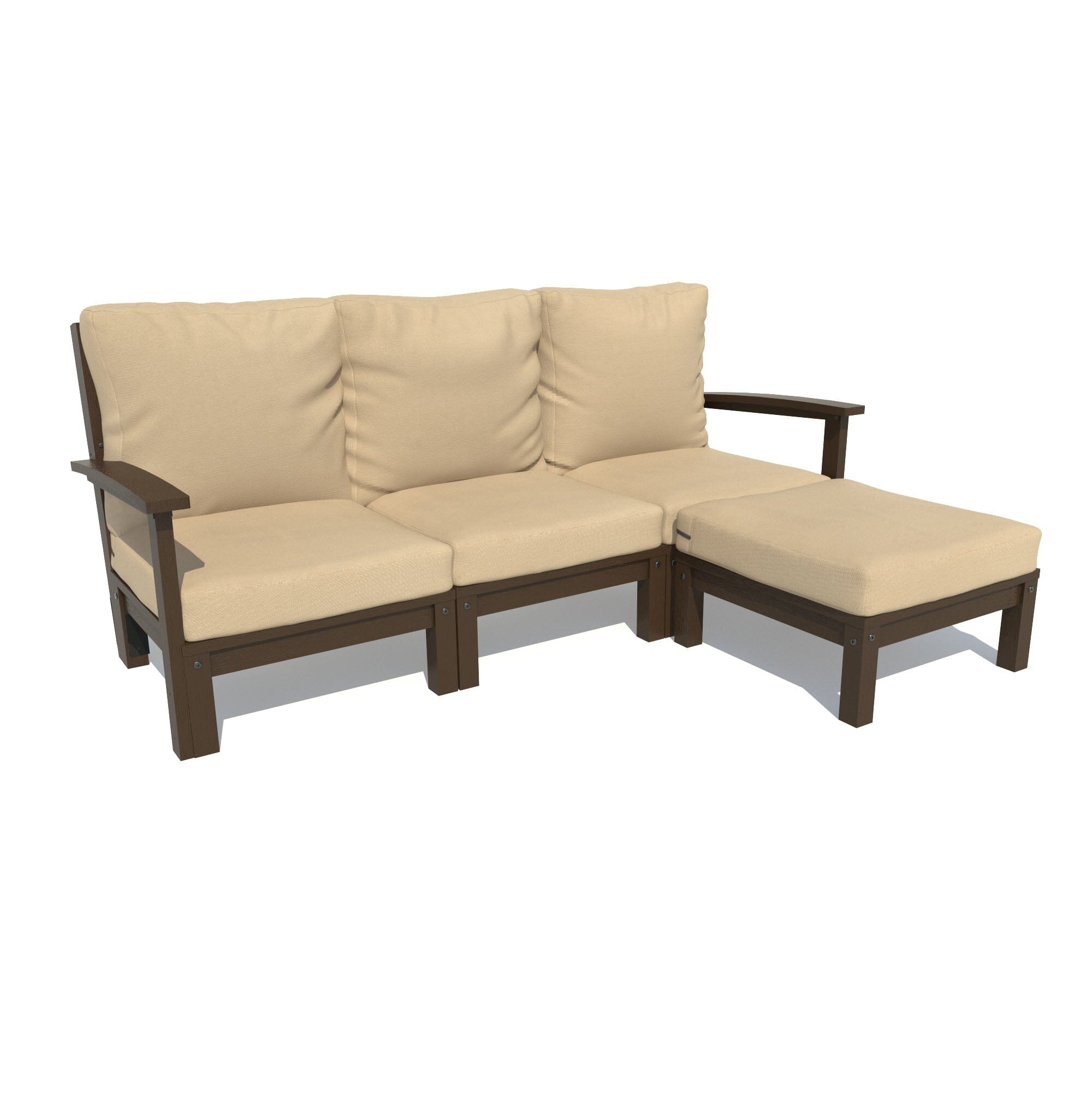 Custom Deep Seating Sofa Set with Ottoman - Premium Outdoor Patio Furniture for Backyard, Garden & Poolside Relaxation