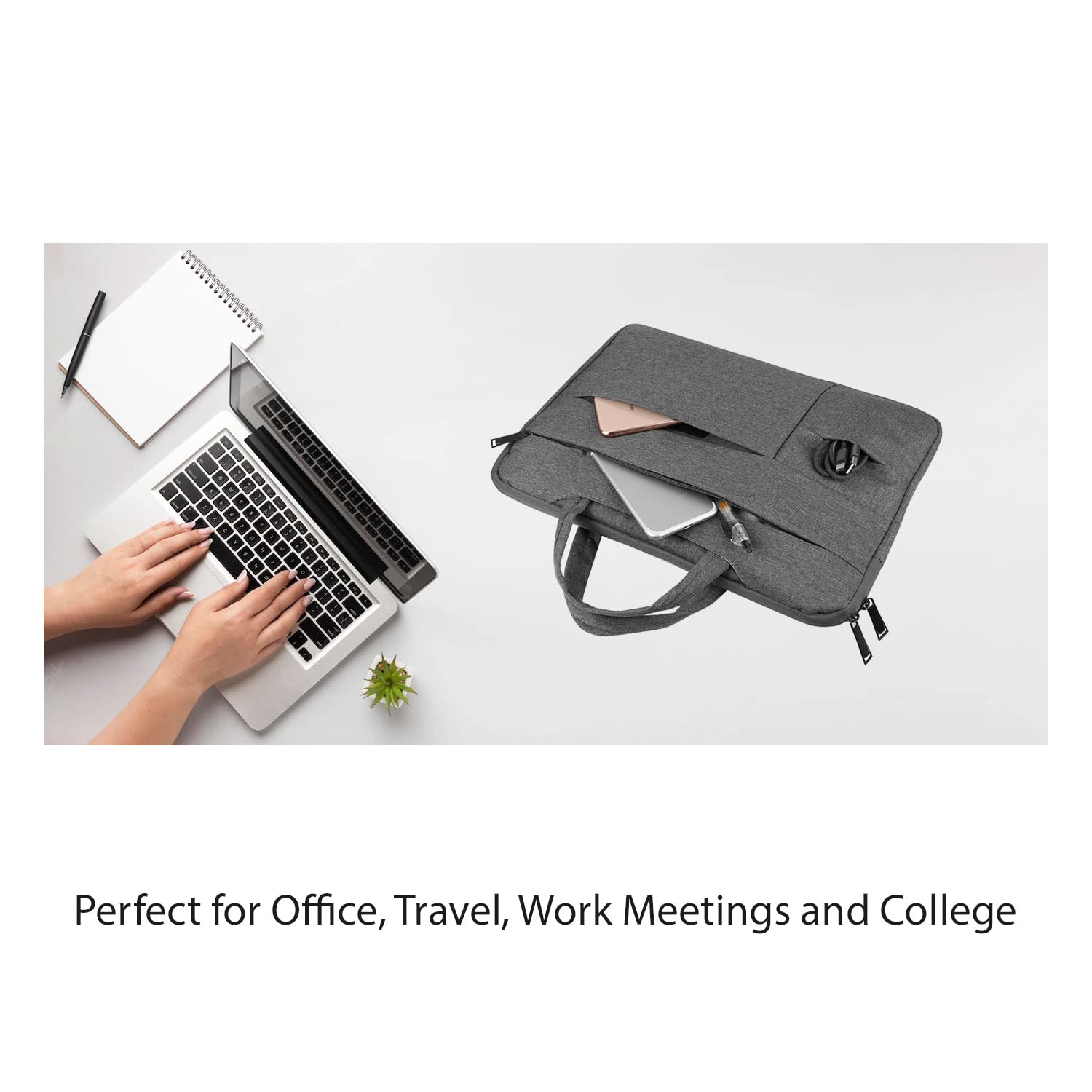 Premium Laptop Sleeve for MacBook Pro 16, ASUS L510, HP, Lenovo Ideapad - Durable Protective Case for Office, College, Travel & Commuting - Water-Resistant Neoprene Computer Bag with Padded Interior