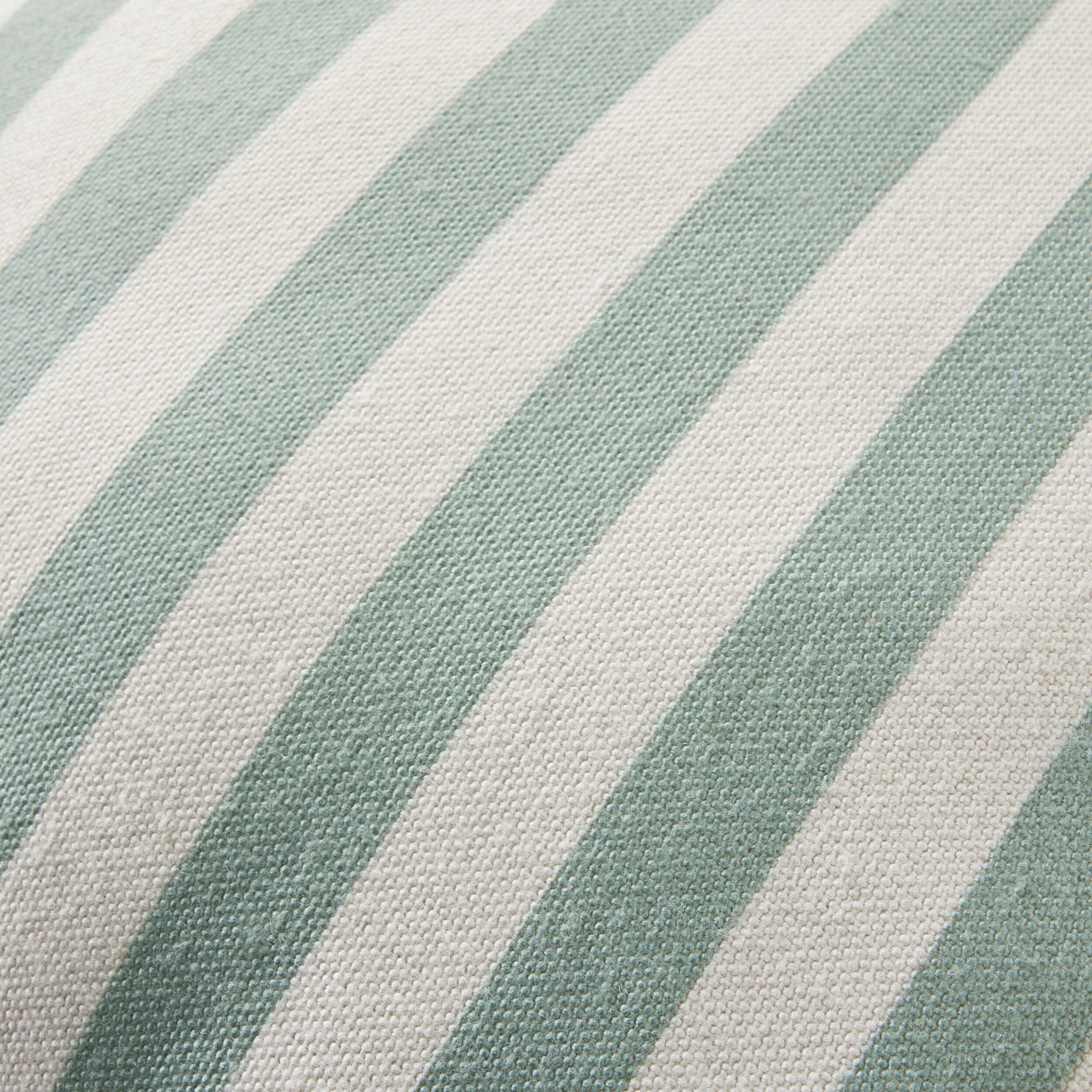 Aruba Scallop Edge Stripe Soft Green Decorative Throw Pillow 45x45 - Perfect for Sofa, Bed & Home Decor