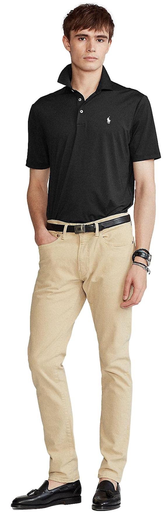 Ralph Lauren Men's Performance Polo Shirt - Moisture Wicking, Breathable Fabric for Golf & Casual Wear - XX-Large, Polo Black