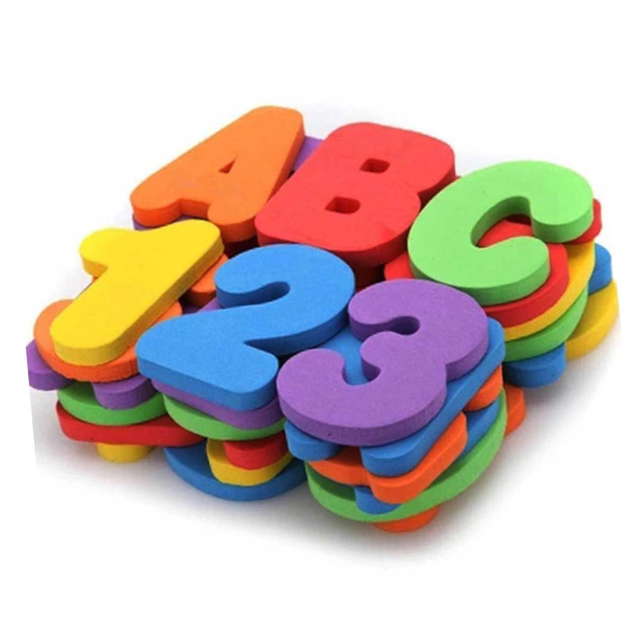 ORFOFE 2 Sets Alphabet & Number Foam Bath Toys for Toddlers - Fun Bathtime Learning Letters A-Z & Numbers 1-10, Non-Toxic Bathing Toys for Kids | Perfect for Early Education & Sensory Play in Tub