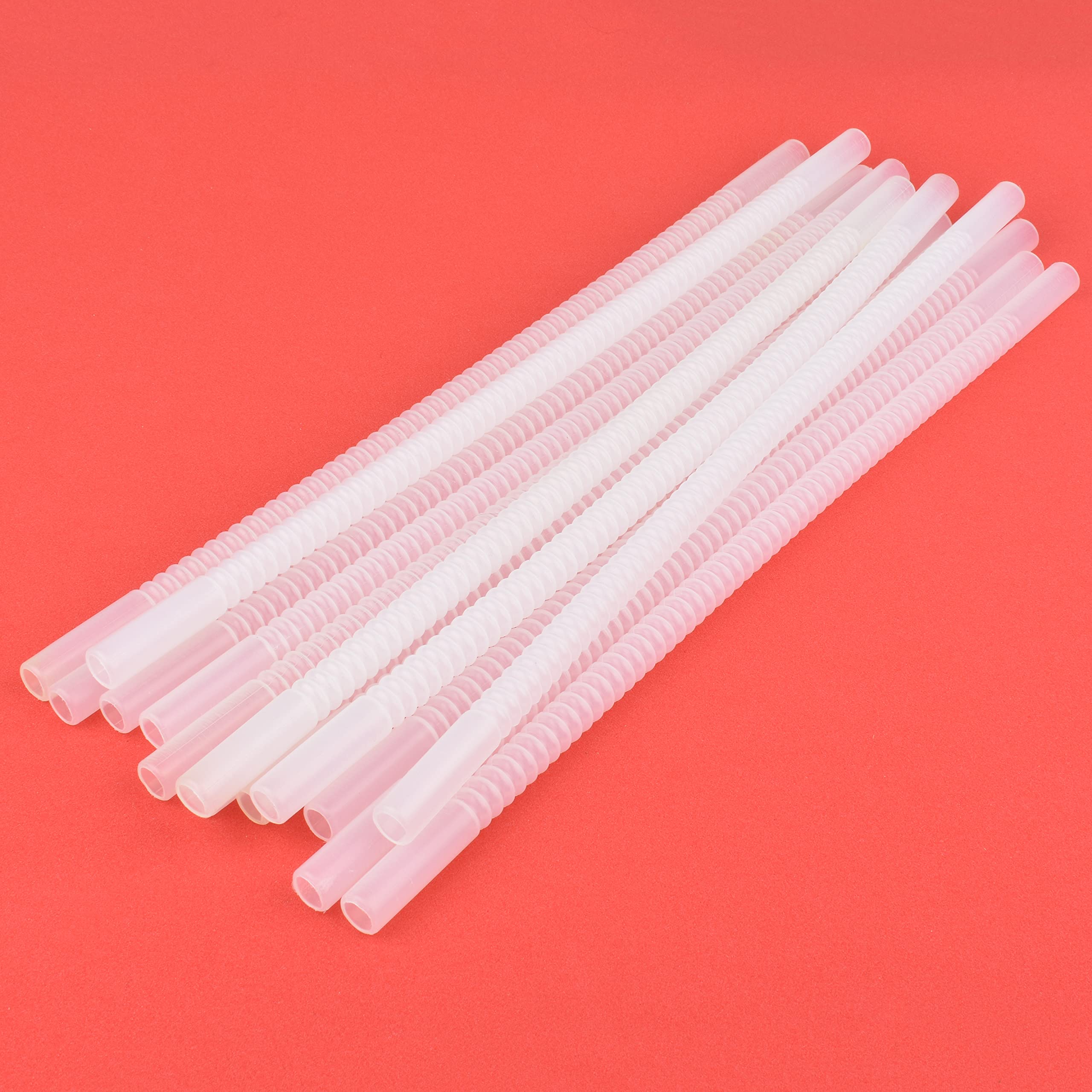 Flexible Reusable Bendable Straws - 11 Inch Long Silicone Drinking Straws - 14 Pack for Smoothies, Cocktails, and Travel Cups - Eco-Friendly & Dishwasher Safe