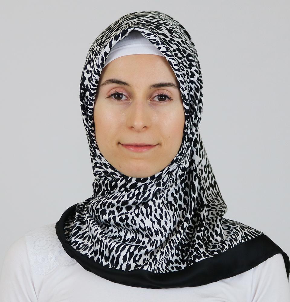 Aker Satin Square Hijab Scarf 5005 914 Black - Soft Muslim Headscarf for Women, Breathable Prayer Shawl - Perfect for Daily Wear, Work, and Special Occasions