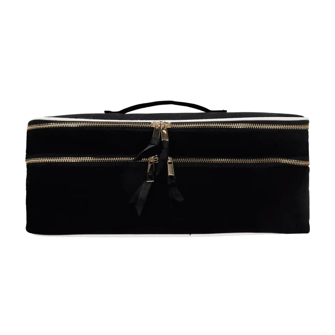Double Hair Tools Travel Case - Black | Compact & Durable Styling Tool Organizer for Travel, Gym, or Home Storage