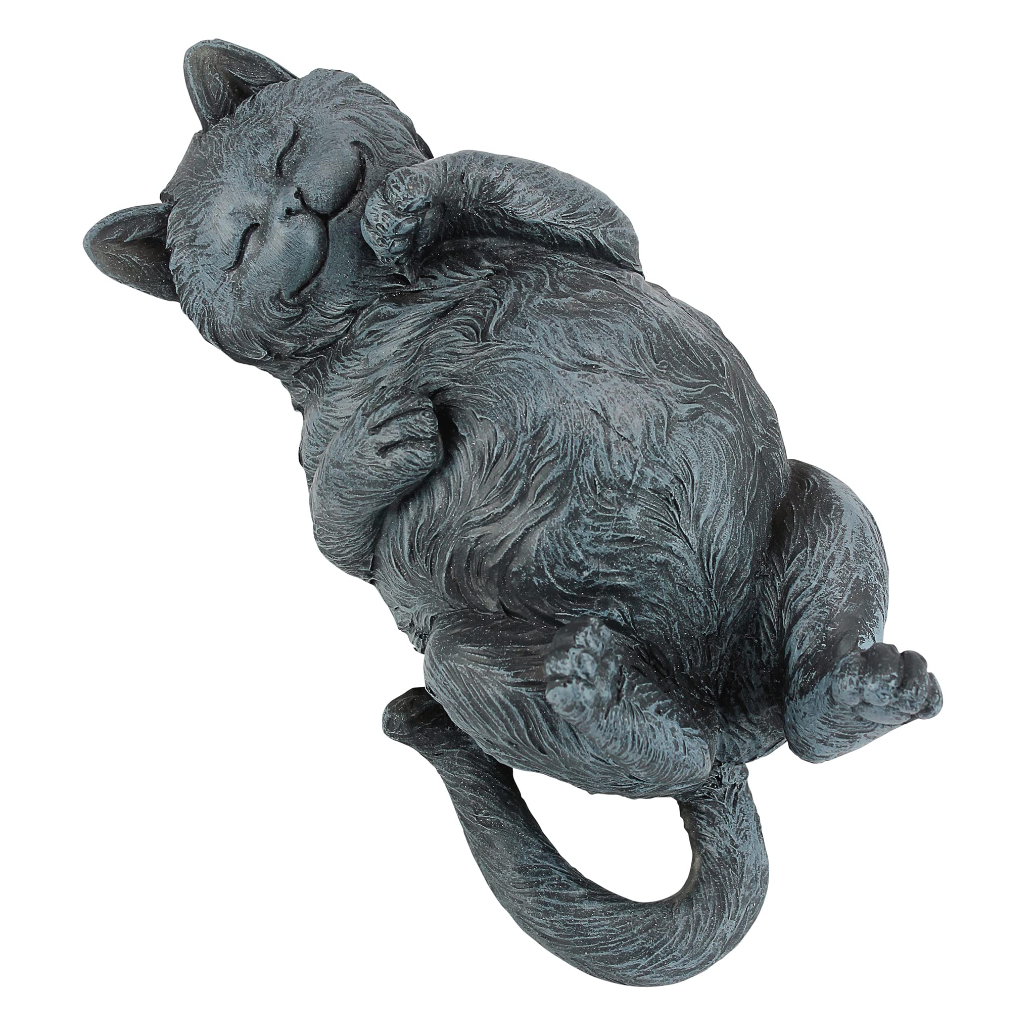 Design Toscano Playful Cat on Back Statue - Whimsical Home Decor for Cat Lovers, Perfect for Living Room, Garden, or Office Decor