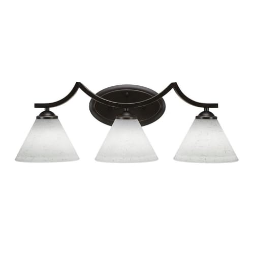 Toltec Lighting 553-DG-312 Zilo 3-Light Bathroom Vanity Bar with 7