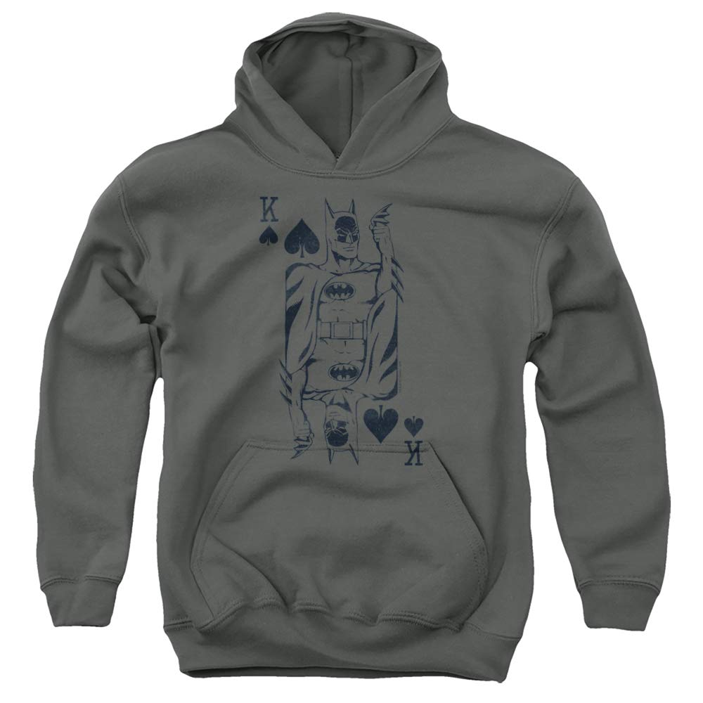 Trevco DC Bat Card Unisex Youth Pullover Hoodie - Soft & Comfortable Sweatshirt for Kids & Teens - Perfect for School, Casual Wear & Superhero Fans
