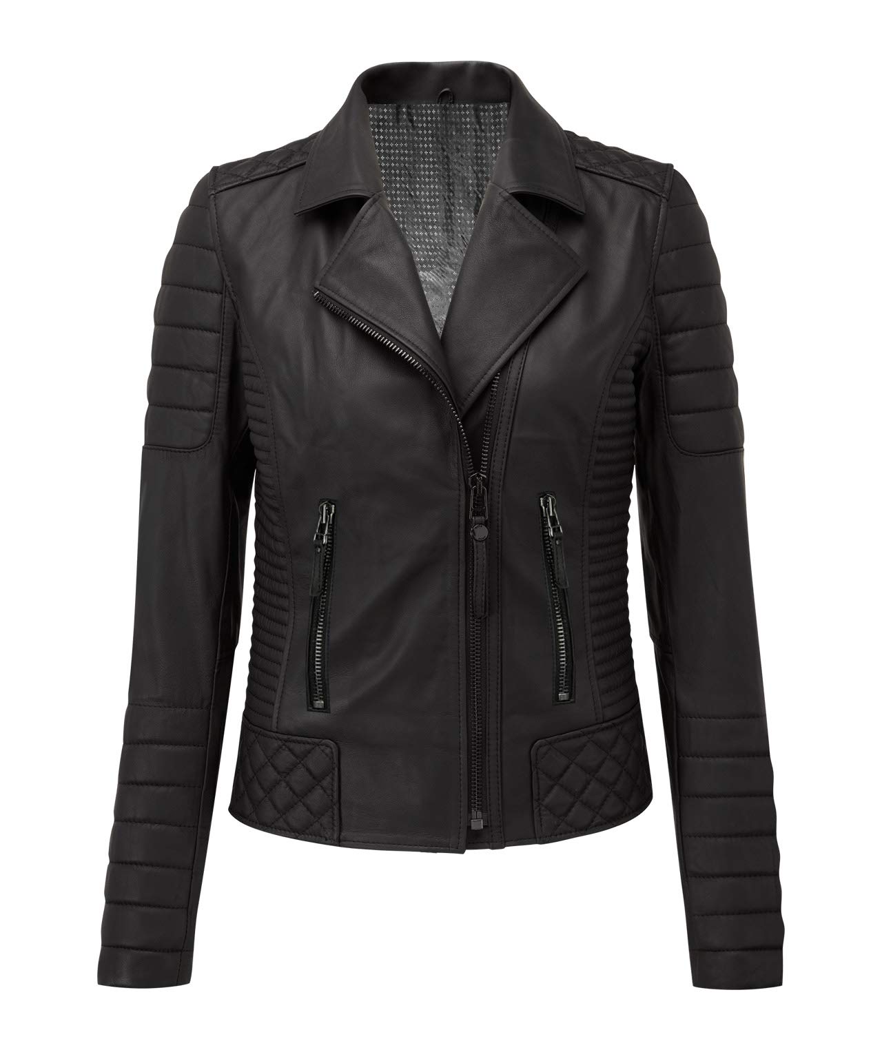 ABILEM Women's Genuine Lambskin Leather Jacket - Motorcycle Biker Bomber Style Jacket for Women | Perfect for Riding, Casual Outfits & Night Out