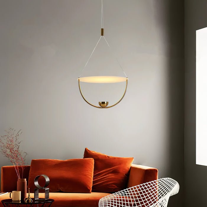 Aurelia Disc Pendant Lamp - Modern Scandinavian Ceiling Light Fixture for Dining Room, Kitchen Island & Living Room Decor