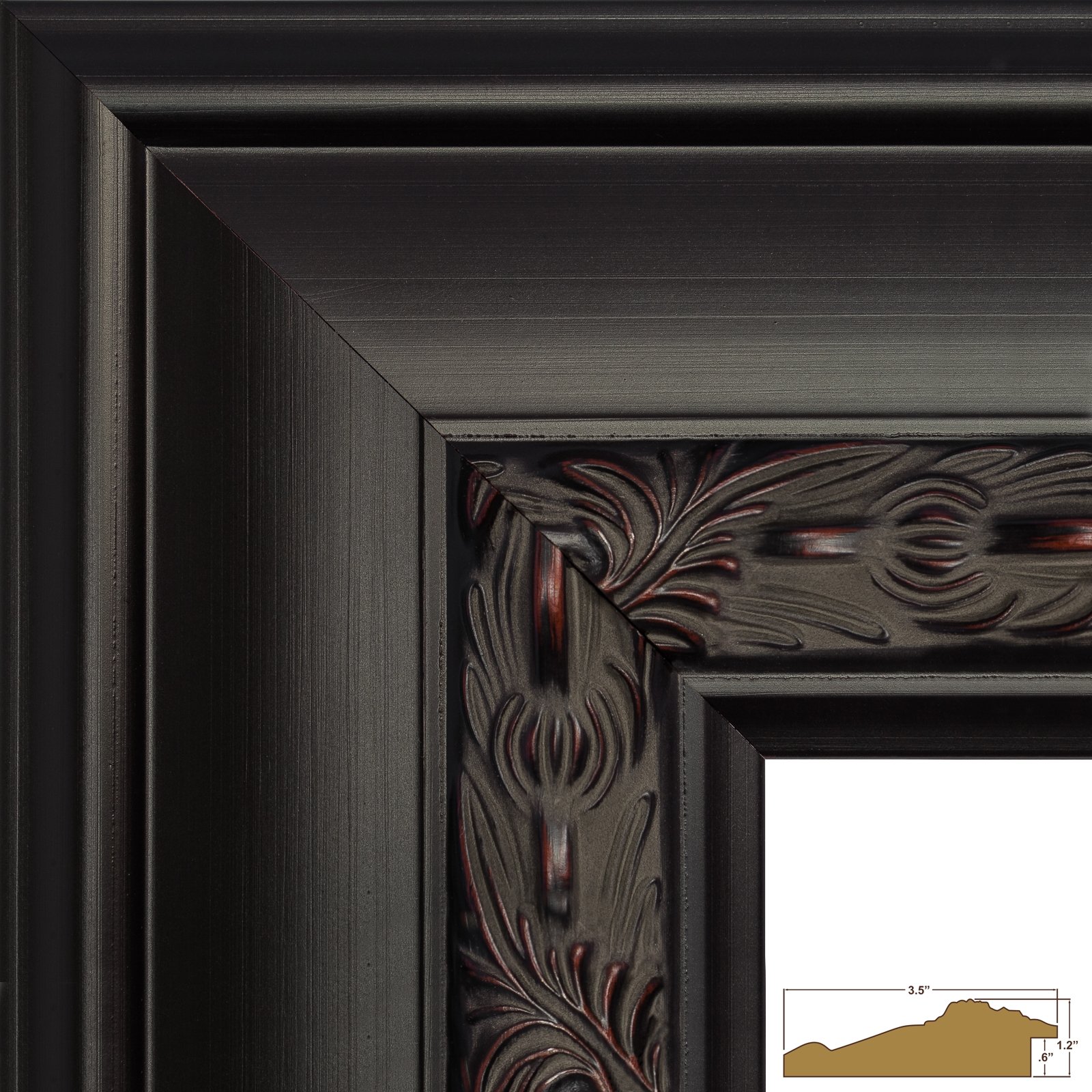 Craig Frames Gotham - 19x25 Inch Ornate Black Picture Frame with Mat for 14x20 Inch Photo - Perfect for Wall Decor, Living Room, Office & Gift Giving