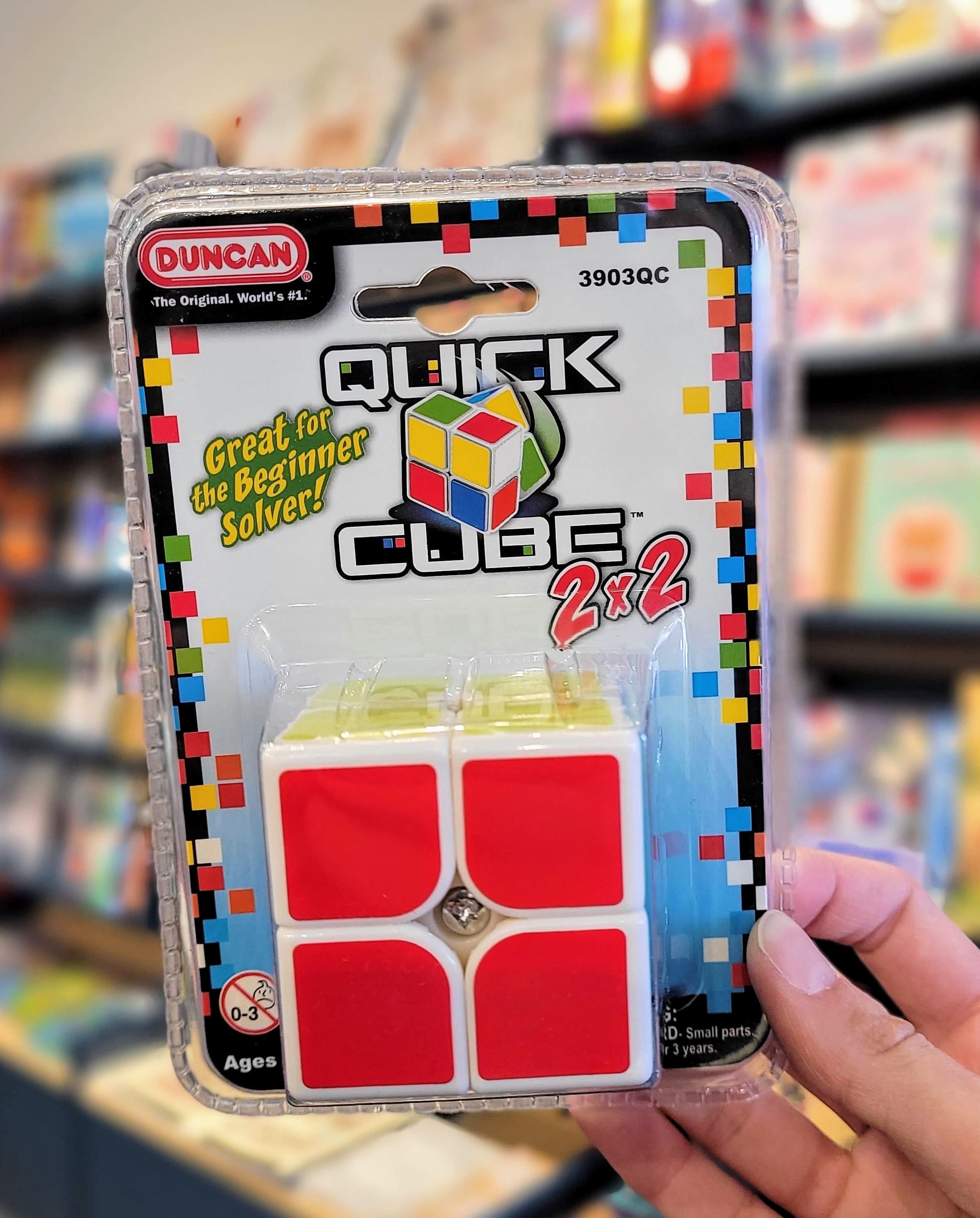 Duncan Quick Cube 2x2 Speed Puzzle - Fast Solving Brain Teaser Game for Kids & Adults - Perfect for Travel, Office Breaks & Stress Relief