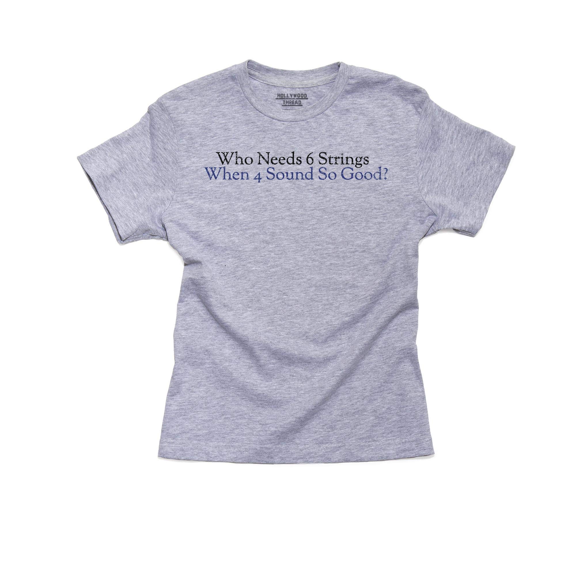 4 String Bass Guitar Cotton Youth T-Shirt - Cool Music Lover Gift for Teen Boys & Girls - Perfect for Concerts, Band Practice & Music Class